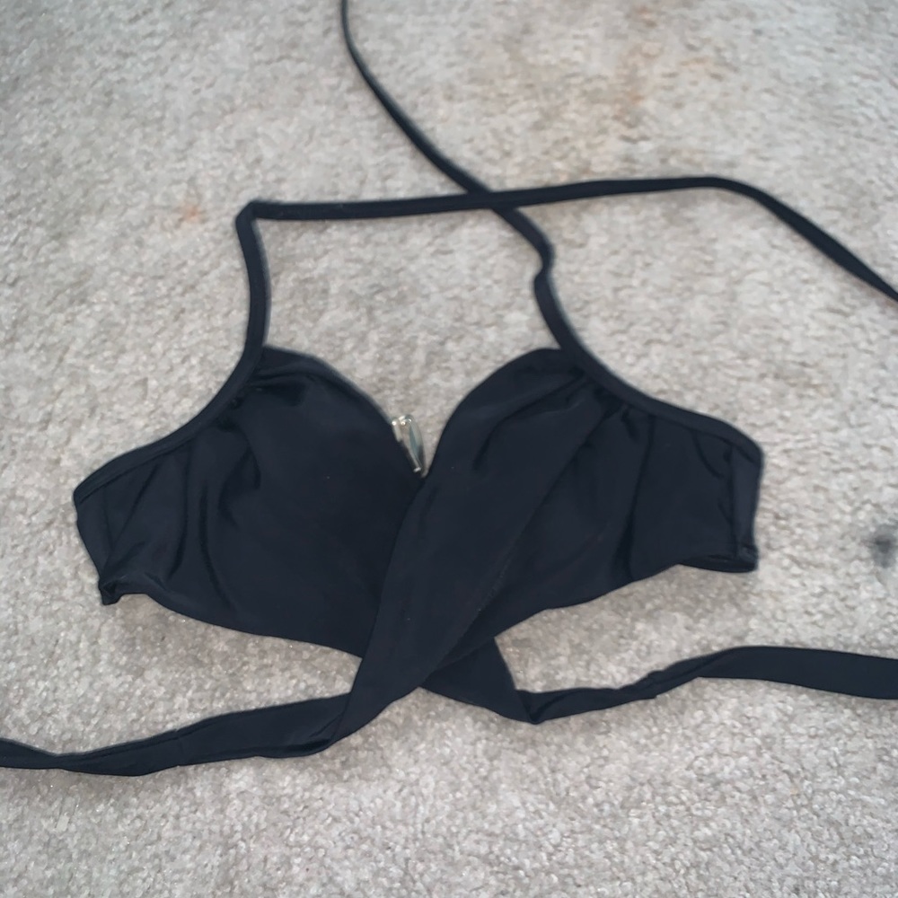 Black wrap Victoria secret swim top